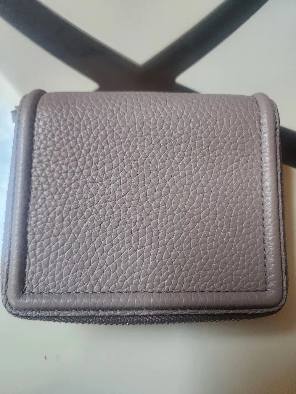 Tory Burch Pebbled Leather Compact Crossbody in Mauve Lavender